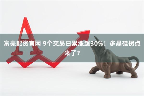 富豪配资官网 9个交易日累涨超30%！多晶硅拐点来了？